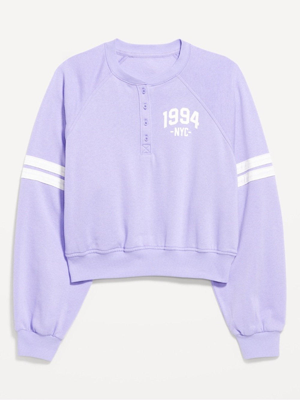 Old Navy SoComfy Oversized Button-Front Graphic Sweatshirt, NWT